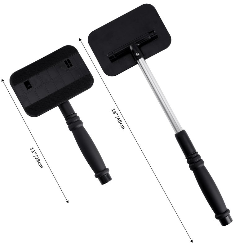 Polyte Pivoting Windshield Glass Cleaning Tool Extendable Aluminum Handle w/3 Premium Microfiber Covers - Image 3